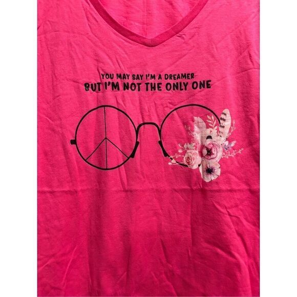 John Lennon Dreamer Women's V-neck size XL - Picture 2 of 2